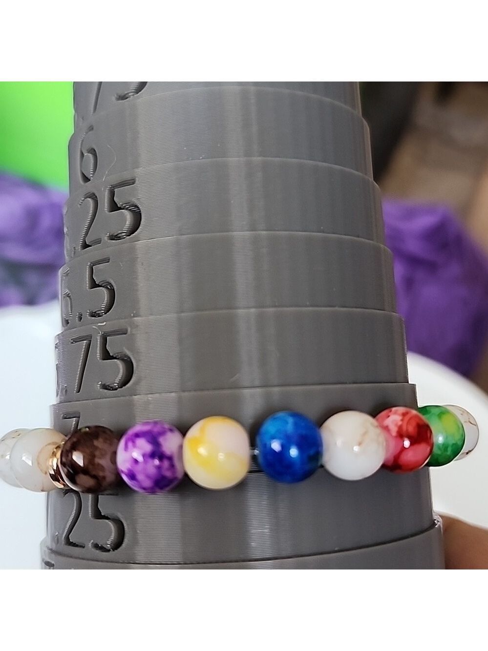 😎FASHION Bracelet Glass Beads MULTICOLOR - Picture 3 of 3